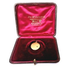 Pendentif Art Déco / Médaillon Photo En Tombak Doré Vers 1920 Z8