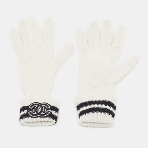 Gants chanel white wool - white, rib