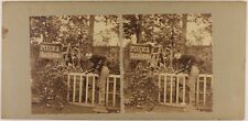 Scène de genre Artistique Pièges à Loups c1860 Photo Stereo Vintage 