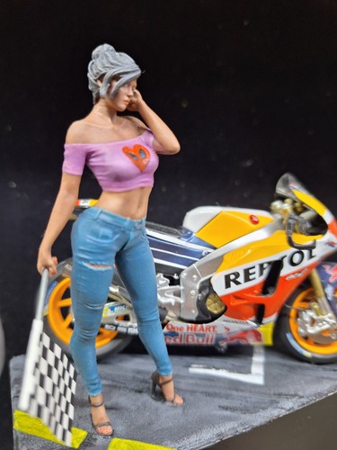 Figurine resine 75mm moto - figurine,