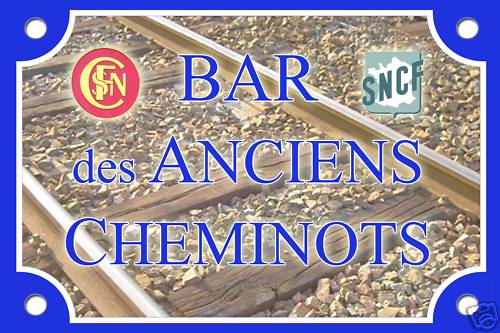 Plaque rue bar sncf - rue, retraite