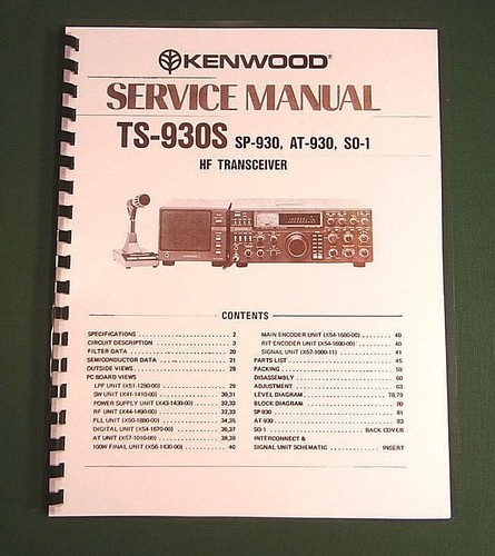 Kenwood 930s service manual - kenwood, ts-930s