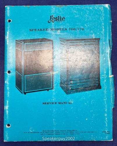 Original leslie speaker models - leslie,