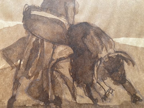 Peinture painting corrida - painting,
