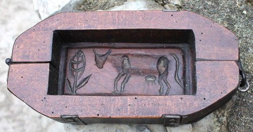 Ancien moule beurre décoré - ancien,