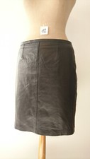 Jupe N°12 cuir Agneau "Noir"