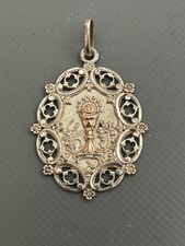 MEDAILLE RELIGIEUSE ANCIEN ARGENT MASSIF OR ANTIQUE