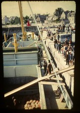 2 diapositive camion port voiture bateau 35 mm 1967 bretagne n°182