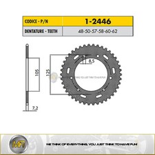 POUR MALAGUTI X3M Enduro 125 2007 2008 COURONNE EN ACIER SUNSTAR 428 - 50 DENTS