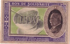 1 Franc Bon de Solidarité - 1941-1942 - Série O