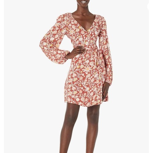 Billabong wrap dress - wrap, red