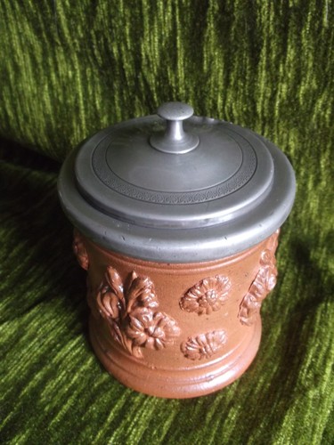 Ancien pot tabac grès - ancien, à