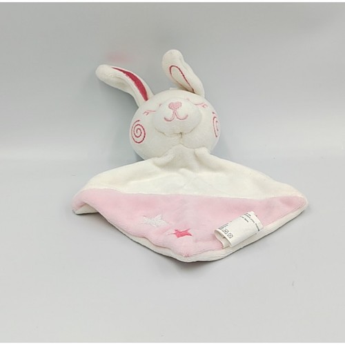 Doudou plat lapin rose - , blanc