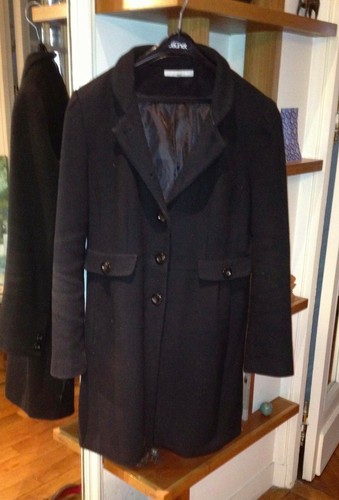 Manteau trois quarts noir avec - manteau,