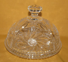 Petit plateau à fromage cloche camembert beurrier en cristal taillé