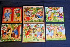 Ancienne boite de jeux Les cubes Humoristiques puzzle jouet enfant annee 1950