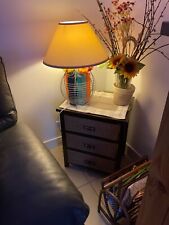 Lampe abat jour sur pied acier intérieur 5 soliflores couleur Ikea vintage 1990