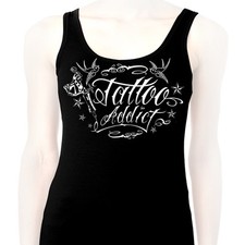 DEBARDEUR Tank Top Femme - TATTOO ADDICT  tatouage dermographe Machine à tatouer