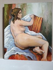 Tableau huile portrait nu JJ Boiredon