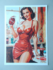 Death NYC ( Original Art  Print ) : " Cola Red Pin Up " Tirage 100 Ex  signée