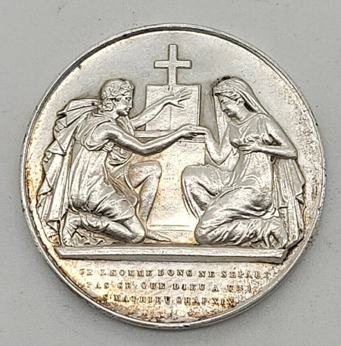 Médaille mariage argent - médaille, de