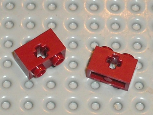 Lego technic dkred brick 1x2 - dkred,