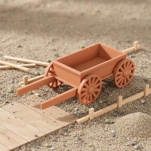 Charrette poupée échelle - charrette,