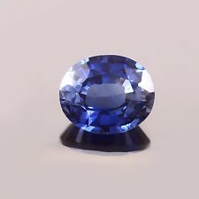 AAA 13x11 MM Saphir Bleu Ceylan Naturel Parfait Taillé Ovale