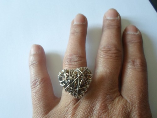 Bague argent massif coeur - en, massif,