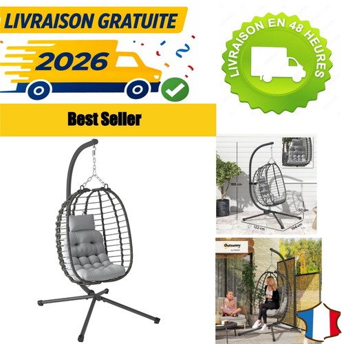 Fauteuil suspendu œuf pliable