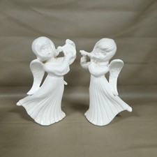 Vintage Pair 12" Tall Cream