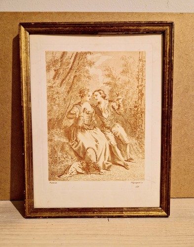 Gravure après watteau - d'après,