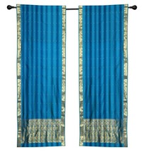 2 Boho Bleu Sari Indien