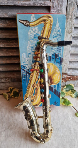 Ancien jouet saxophone enfant - saxophone,