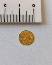 Mini monnaie Indian Head 5 Dollars Gold Plated Medal 1909