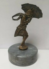 mascotte automobile femme parapluie varnier bronze art deco hood car woman