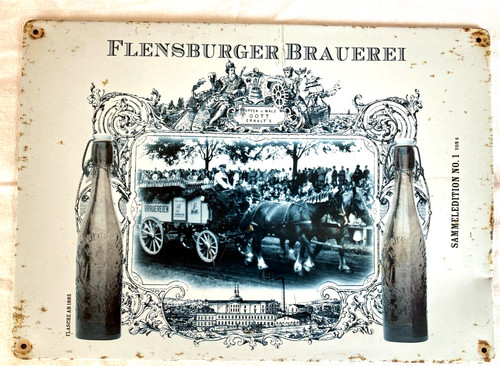Flensburger bière plaque - flensburger,
