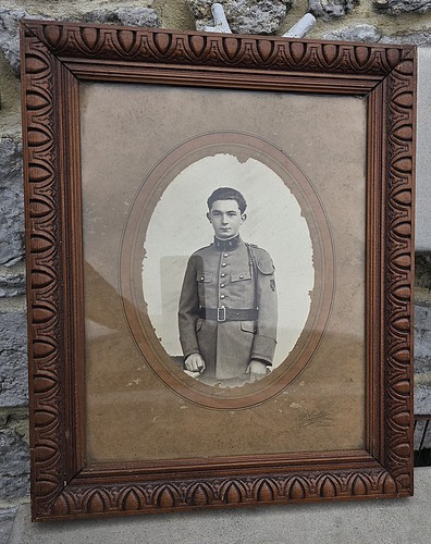 Ancien cadre photo militaire - photo,