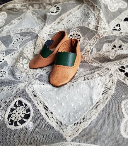 Chaussures cuir poupée - cuir,