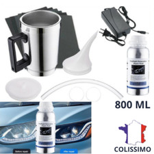 Kit Rénovation Phare Voiture Polissage Anti-Rayure Restauration Optique Polymère