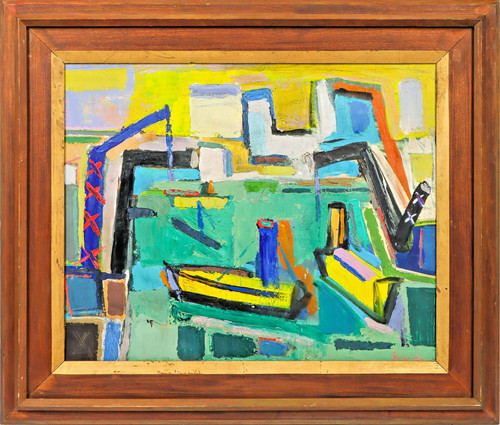 Grand tableau huile sur toile - huile,