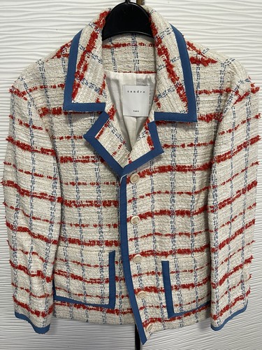 Auth sandro tweed tailored - tweed,