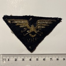 France Aviation Brevet Tissu Spécialiste Brodé Radio VHF Porté 1950 Indochine