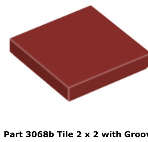 Lego 3068b dark red - 2x, 2