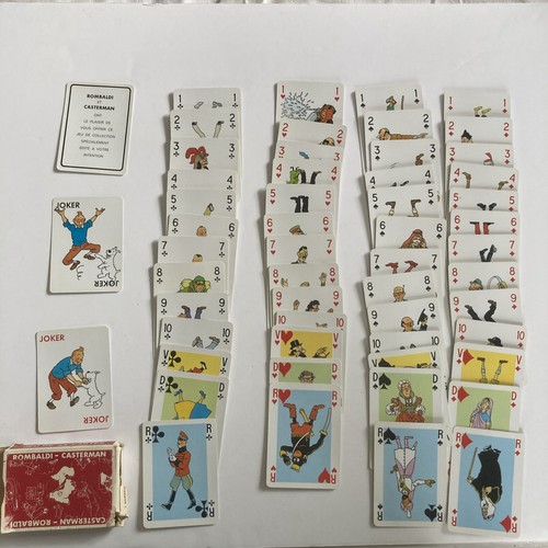 Hergé tintin jeu carte - tintin,