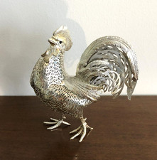 coq en métal argenté CHRISTOFLE collection lumière d'argent Animal Animaux 11 cm