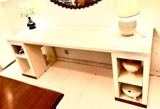 bureau - desserte en 3 parties - plateau Ikea 180 x 60 sur deux cubes rangements