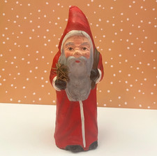 Décoration Noël ancienne CANDYBOX PERE NOEL papier mâché - cartonnage artistique