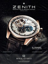 Publicité Advertising 108  2012   montre Zenith El Primero  chronomaster