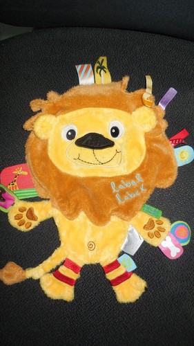340b doudou plat lion jaune - plat,